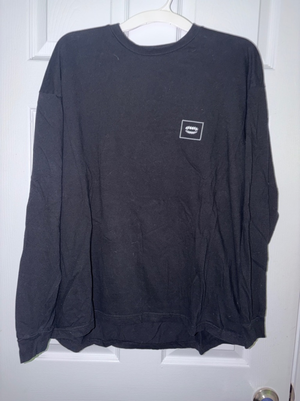 Black Long Sleeve Tee with Small Logo
